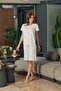 Short Sleeve Slit Pajama Capri Set Cossybyaqua 26571-44 - 2