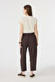 High Waist Belted Casual Trousers Brown Trousers 0268 - 4