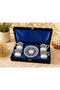 Topkapi Motif Four-Piece Porcelain Coffee Cup Set with Velvet Box - 2