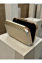 Gold Embossed Leather Women's Evening Dress Bag Wedding Engagement Graduation - 4
