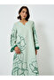 Green Floral Print A-Line Jalabiya - 2
