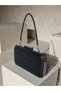 Black Sequin Embroidered Women's Evening Dress Bag with Black Stone Handle Detail for Wedding Engagement Graduation - 2