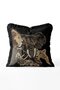 Safari Animals Patterned Fringed Throw Pillow Cover - African Pillowcase with Black Tassels - 2