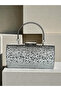 Special Design Silver Platinum Metal Handle Crystal Stone Double Color Pearl Silver Evening Dress Bag Wedding Engagement - 3