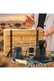 V60 coffee kit, Portable Coffee Travel Set with Luxury Wooden Case, Manual Grinder, Gooseneck Kettle, Digital Scale with Timer, Dripper, and Paper Filters, Gift for Coffee Lovers