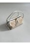 Belek Model Hand and Women's Shoulder Bag, Linen Bag, Summer Bag White - 2