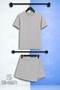 Kiz Set Plain Unprinted Short Sleeve T-Shirt Shorts Skirt