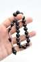 Vefa Usta Signature Sphere Cut Black Crimped Amber Efe Maskot Prayer Beads - 5