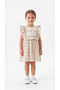 Striped Daisy Appliqué Girls' Dress