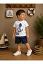 Anchor Patterned T-Shirt & Shorts Two-Piece Summer Boys' Set