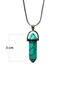 Turquoise Natural Stone Chain Handmade Necklace End: 3 cm Chain: 20 cm Boxed - 2