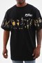 Men's Short Sleeve Summer T-Shirt Crew Neck Printed Oversize T-Shirt - Black - 2