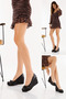 Wedge Heel Stone Embellished Orthopedic Sole Casual Shoes 6 cm