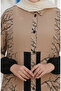 Alacatı Patterned Buttoned Viscose Hijab Dress 2198-04 Milky Coffee - 4