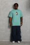 Men's Printed T-Shirt Short Sleeve Crew Neck Regular Fit T-Shirt - Mint Green