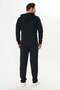 Men's Cotton Full Zip Hooded Tracksuit Set Black 9529-S - 6