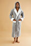 Men's Hooded Embroidered Bamboo Cotton Sport Model Soft Absorbent Luxury Bathrobe