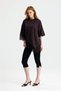 Coffee-Colored Lace Detailed Tshirt