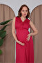 Cherry Lace Design Strappy Cotton Maternity Nightgown-2-Piece Set - 4