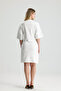 White Tie-Dye Knee-Length Dress - 6