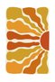 Sdt Retro Solar Birth Pattern Nordic Orange and Mustard Woven Base Decorative Carpet Sdt1373 - 3