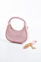 Pink Baguette Model Hand Shoulder and Crossbody Women's Bag - 4