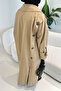 Dima Back Button Detailed Trench Coat - Camel - 5