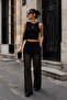 Lace Palazzo Pants with Shorts Inside - 2