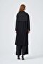 Women's Comfortable Fit Pleated Detailed Three-Piece Suit Black 31332 - 6