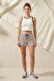 Women's Striped Oysho Shorts-Striped Purple - 4