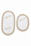 Gold 2-Piece French Lace Luxury Bath Mat Non-Slip Dowry Oval Bath Mat Set Lauris - 2