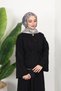 Waist-Tied Jacquard Blouse & Skirt Two-Piece Set Black - 2