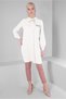 BEAD EMBROIDERY DETAILED SCARF COLLAR TUNIC 43530 - 2