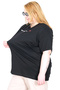 Mode XL Real Big Size Women's T-Shirt Bis Yaka Dream U26126 Black - 3