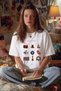Women's Oversize T-Shirt Turkish Girl Wishlist Printed White – Crew Neck, Comfortable Fit, 100% Cotton - 3