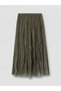 Trendlucky Polka Dot Pleated Skirt with Elastic Waist - 6