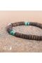 Navajo Silver Bracelet for Men, 925 Sterling Silver & Turquoise Jasper Beaded Bracelet, Handmade Adjustable Jewelry - 6