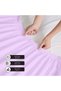 ® 3 Piece Fitted Sheet Set 160x200cm with 2 Pillow Cover Hotel Luxury Supersoft Twin Size Bed sheet Comfortable Lightweight Breathable Bedding Set Fits up to 30cm Deep Pocket(Light Purple) - 6