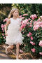 Güli̇s Gi̇yi̇m^New Season Ecru Crew Neck Sparkly Girls' Tulle Dress