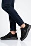 Black Genuine Leather Men's Casual Shoes 6Y2801-9676 m - 3