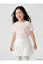 Original Oval Collar Embroidered Girls' T-Shirt