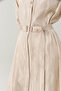 Shiny Textured Shirt with Buckle Belt and Collar Vanilla Tunic 1624 - 7