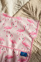Flamingo Patterned Liquid-Proof Baby Bib with Pockets - Stain-Proof Sleeveless Pink Baby Bib (Blw - 5