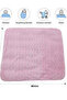 Baby Breathable Swaddle Blanket – Ultra Soft, Lightweight & Cozy Plush with Embossed Hearts, 90x80cm Pink - 4