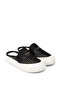 Woman's black knitted detailed slippers - 4