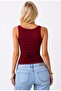 Lace Detailed Gathering Slim Ribbed Camisole Undershirt. 95% Cotton. - 2