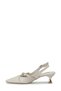 26S-6100 Beige Women's Heeled Shoes - 3