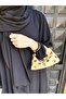 Leather Look Handbag with Gold Metal Accessories, Suitable for Hand Use - 3