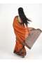 Nool Agni Rust Mysore Silk Saree with Unstitched Blouse Material - 3
