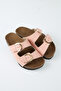 Rio Women's Vegan Leather Double Buckle Powder Slippers - 4